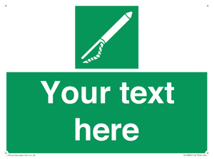 Custom sign safe condition Line throwing appliance